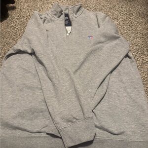 Chaps Men's Light Gray Zip-Up Sweater